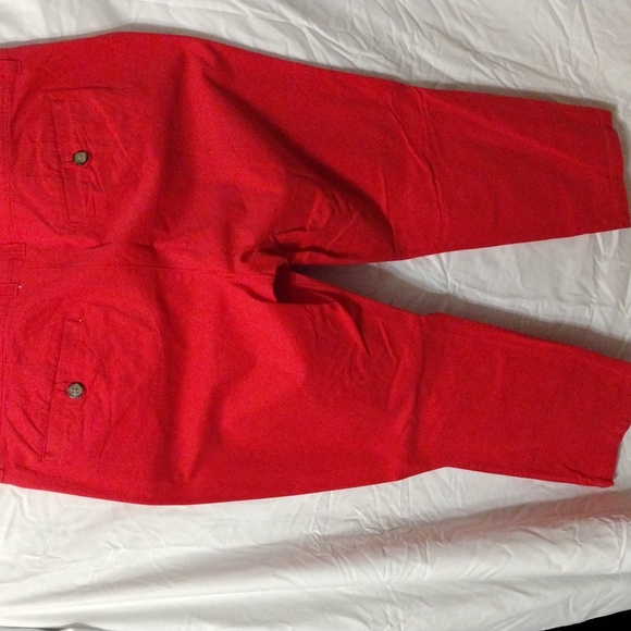 Old Navy, Business Causal and Chic women straight leg cotton pants in red. - Picture 6 of 8